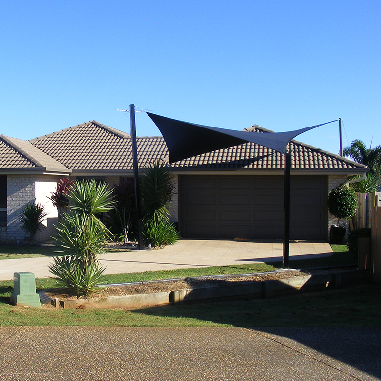 One of our custom shade sails in the Brisbane area