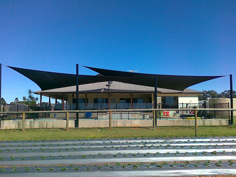 Shade Sails over Patio