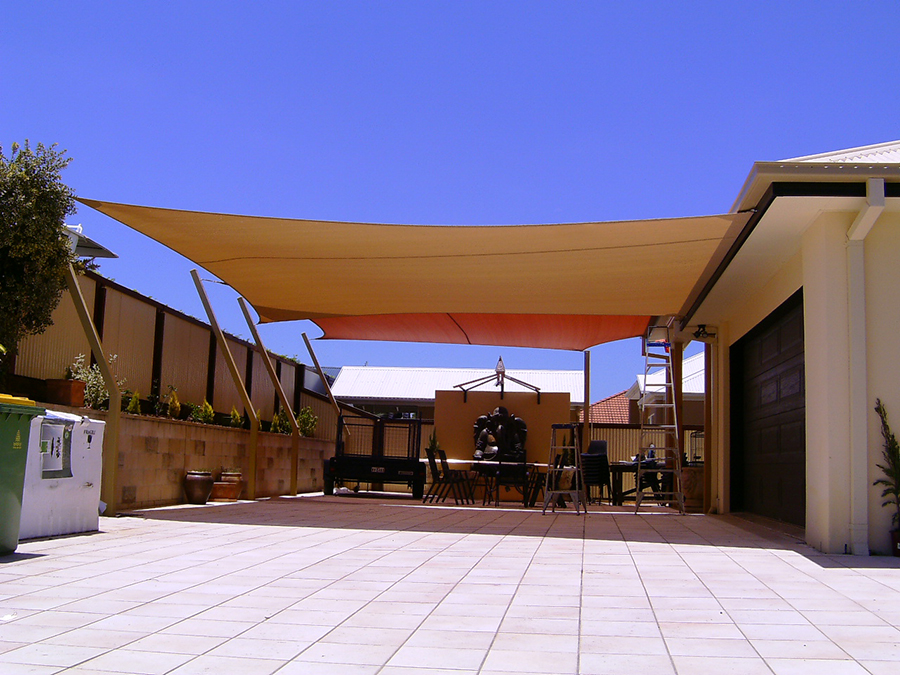 Shade Sails over Patio